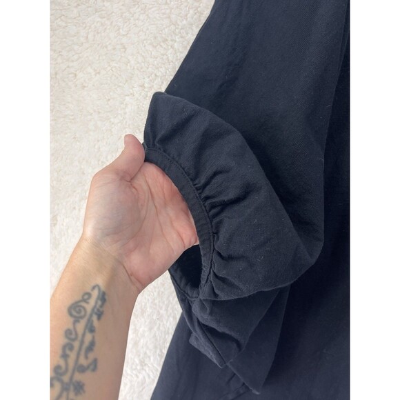 Bryan Walker Women’s 2X Wilder Dolman Elbow Sleeve Tunic Top Black Lagenlook - Picture 4 of 9